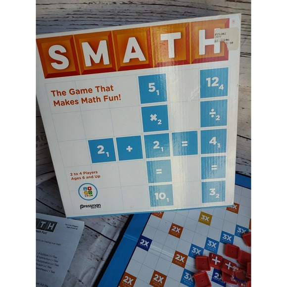Pressman Smath Fun Math Skill Building Educational Game For 2-4 Players Ages 6+ - Picture 5 of 9
